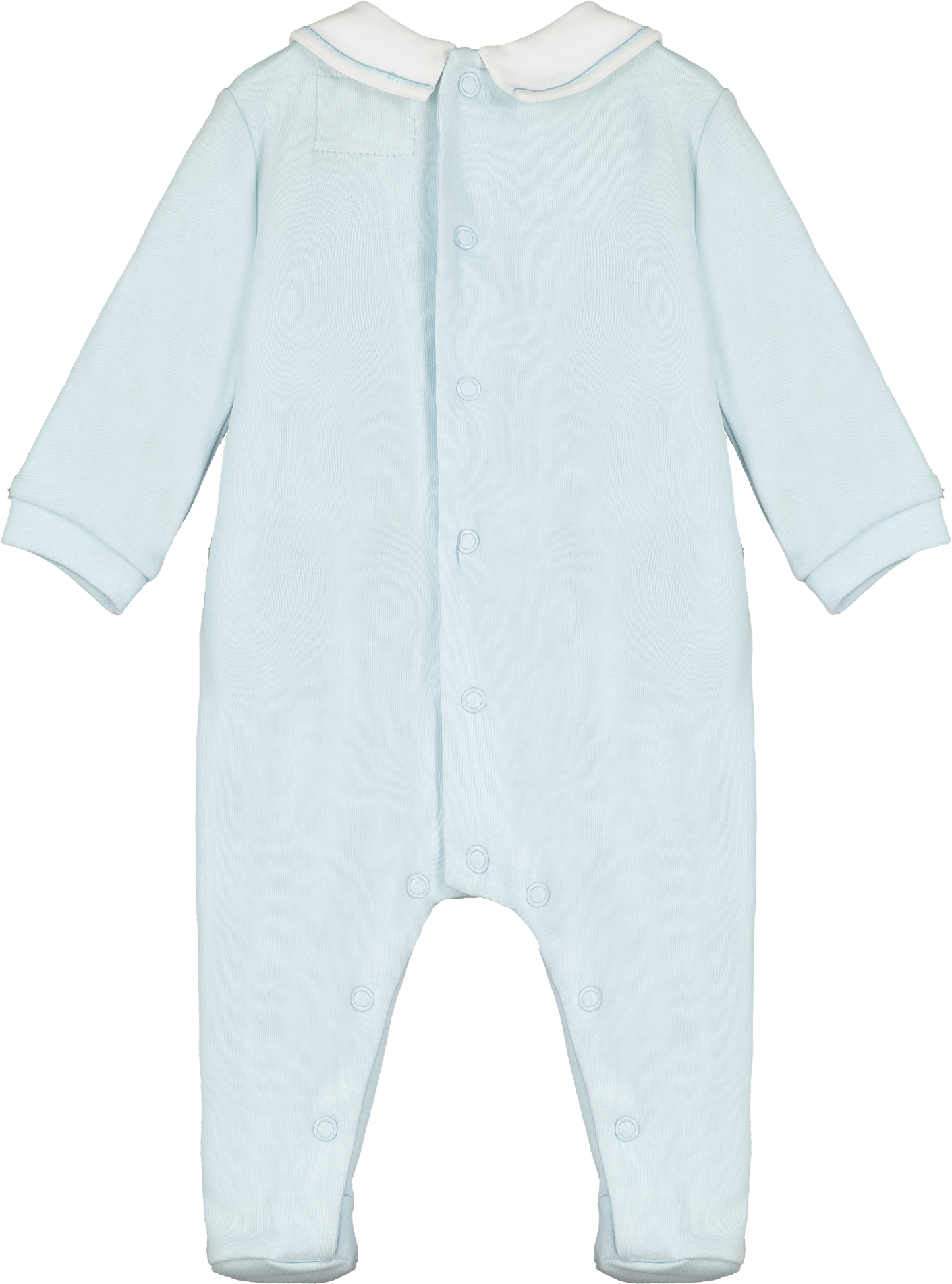 Emile et Rose Blue Baby Embroidered Baby Grow & Hat