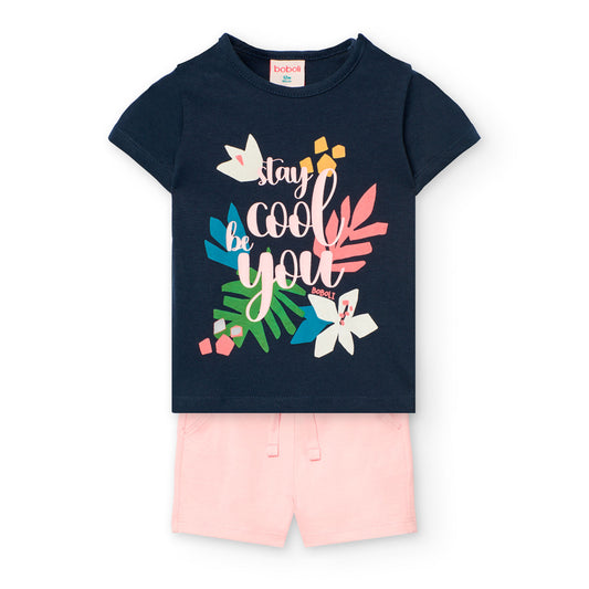 Boboli 2 Piece Cool Girl T-Shirt And Shorts Outfit