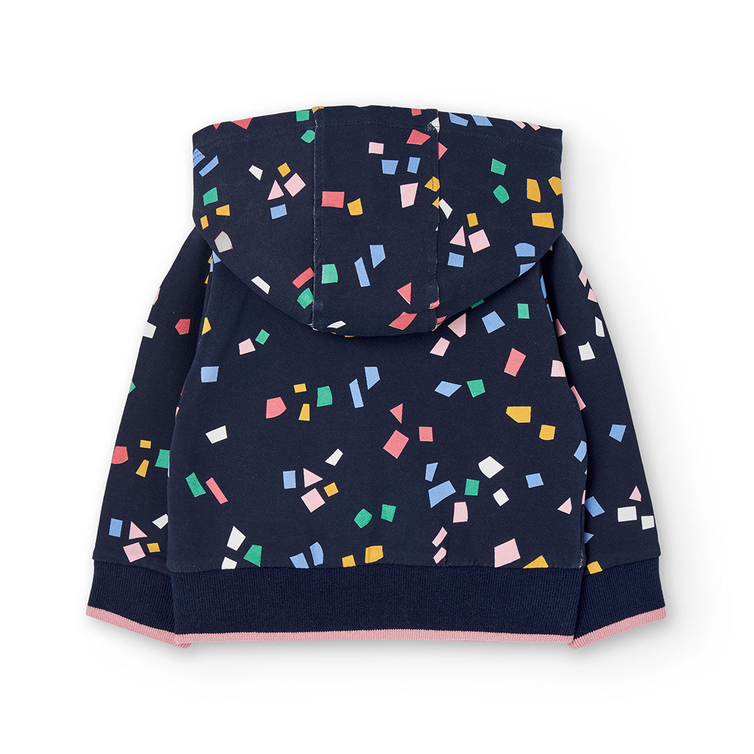 Boboli Girls Colourful Print Fleece Jacket