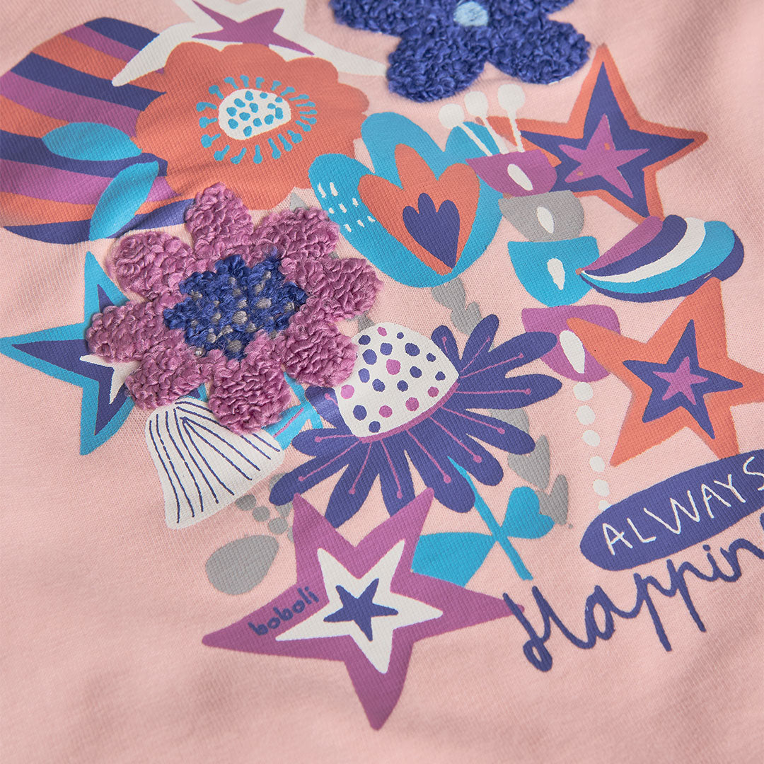 Boboli Girls Pink Long Sleeve Top