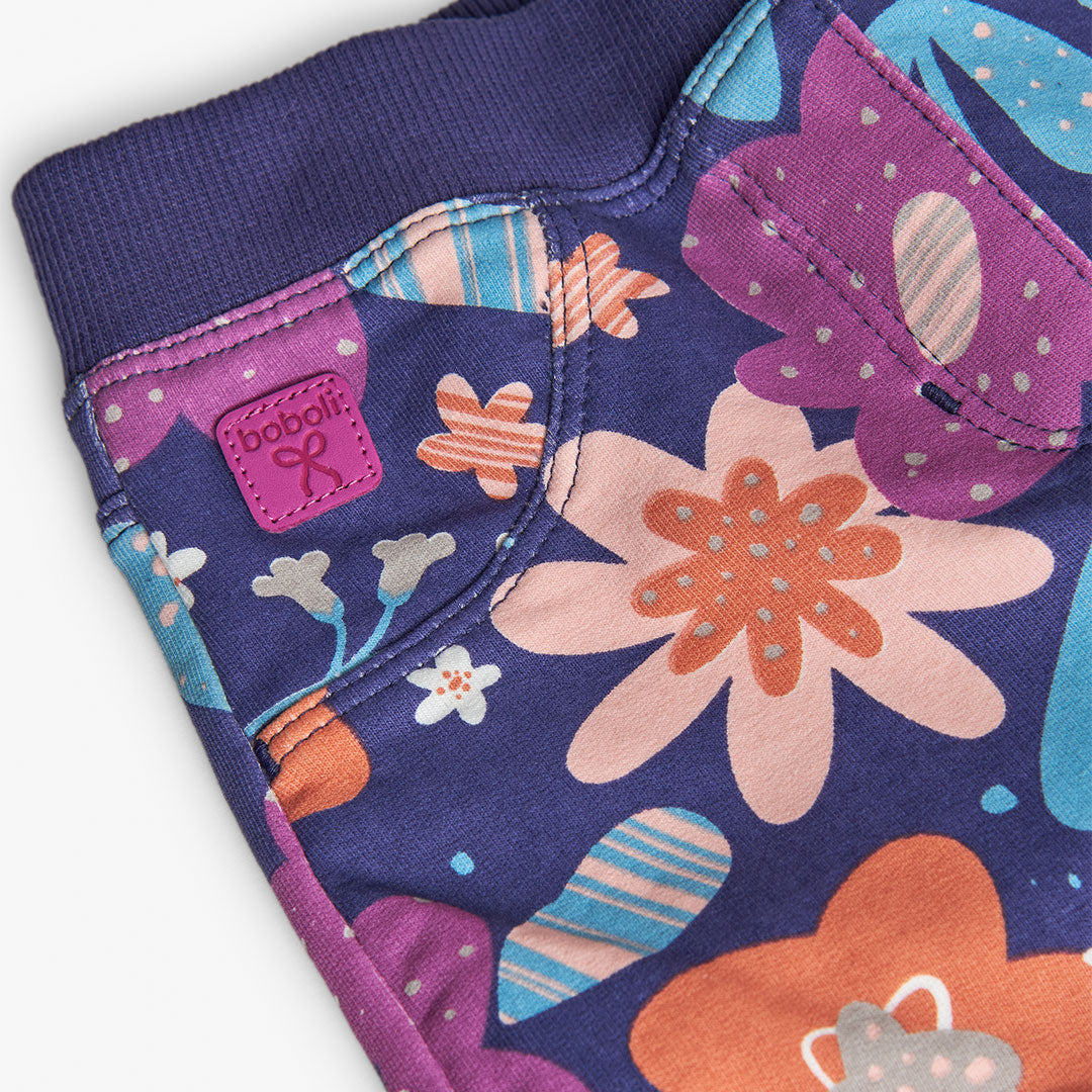 Boboli Girls Floral Print Trousers
