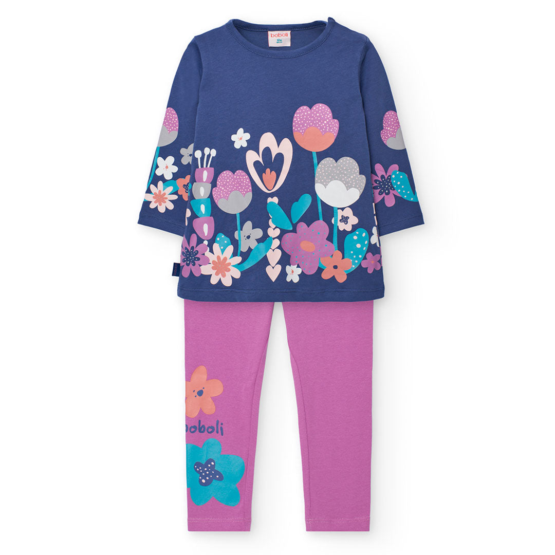 Boboli Baby Girls Floral Print Leggings and Top Set