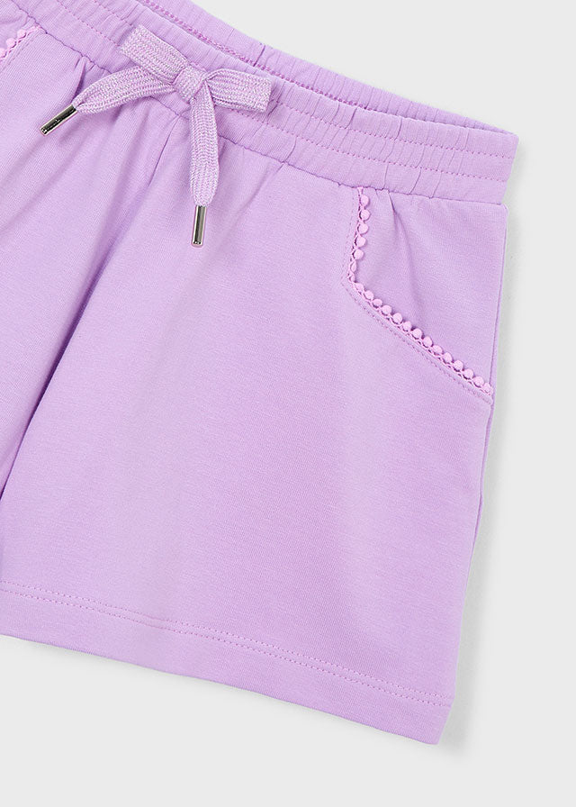 Mayoral Girls Lilac Chenille Shorts