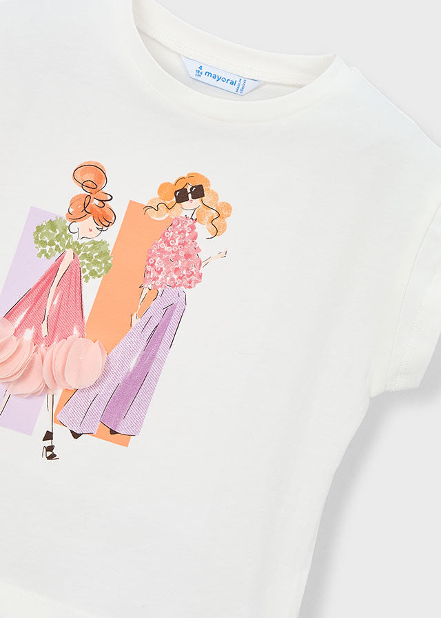 Mayoral Girls Blossom Short Sleeved T-shirt
