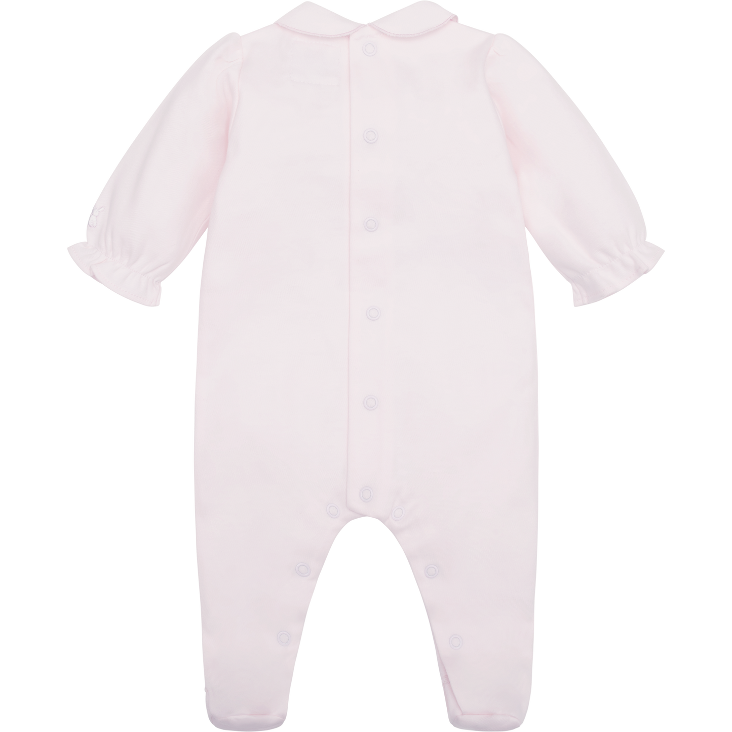 Emile et Rose Baby Girls Pink Baby Grow Floral Embroidery