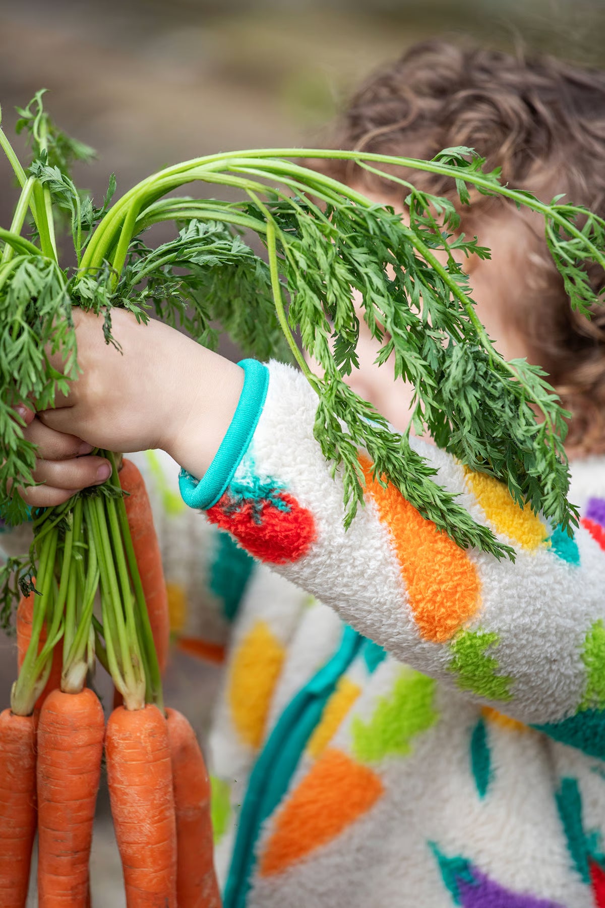 Frugi Girls Zipped Veg Patch Fleece
