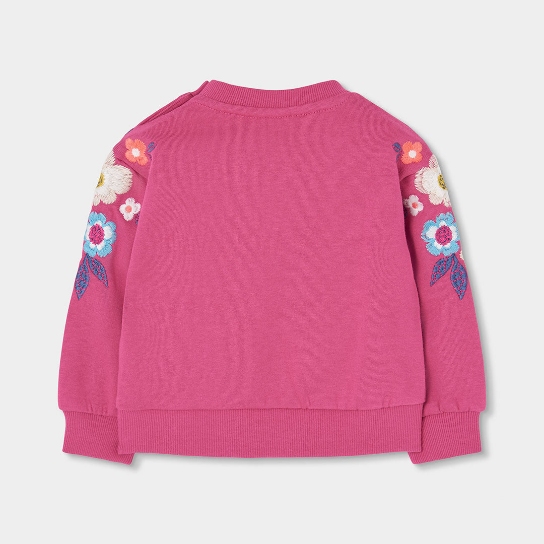 Boboli Girls Graceful Fuchsia Fleece Sweatshirt