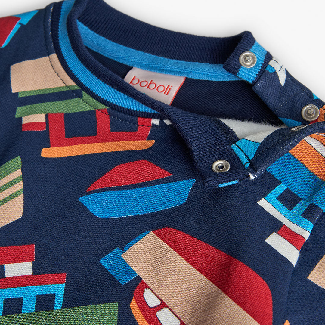 Boboli Boys Boat Print Sweater