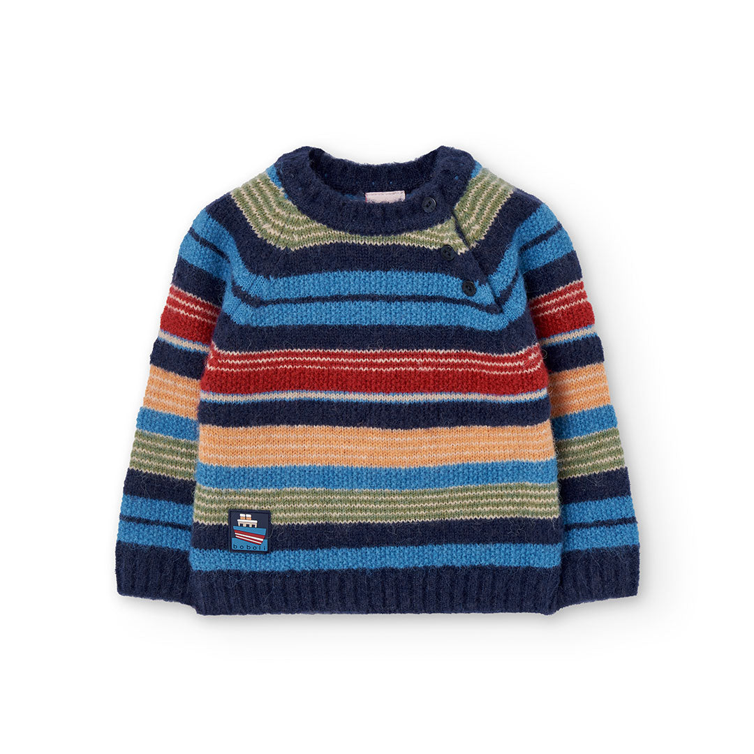 Boboli Boys Knit Striped Jumper