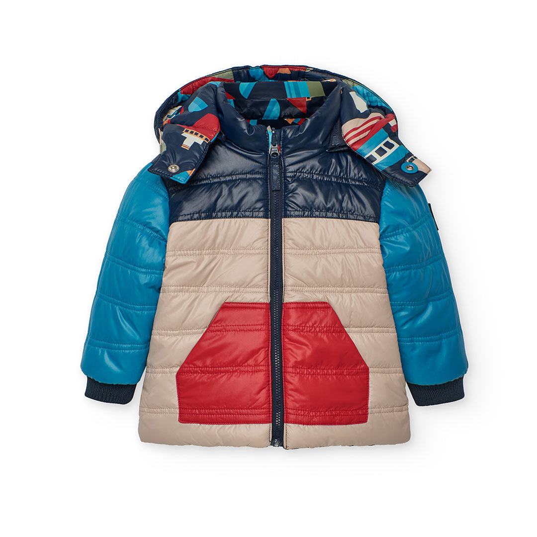 Boboli Boys Reversible Boat Padded Coat