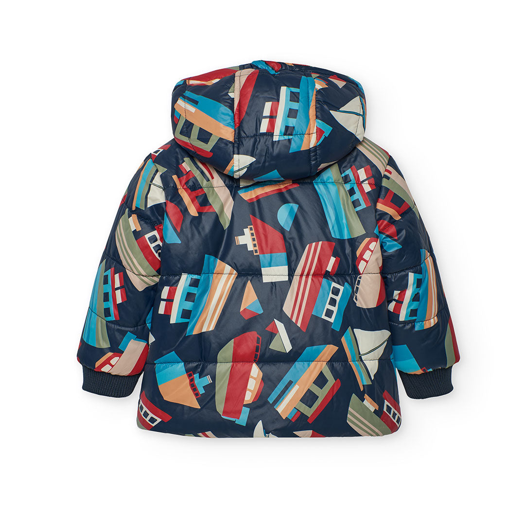 Boboli Boys Reversible Boat Padded Coat