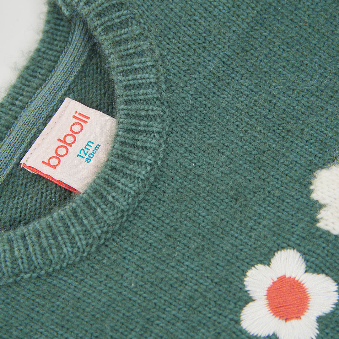 Boboli Girls Flower Knitwear Vest