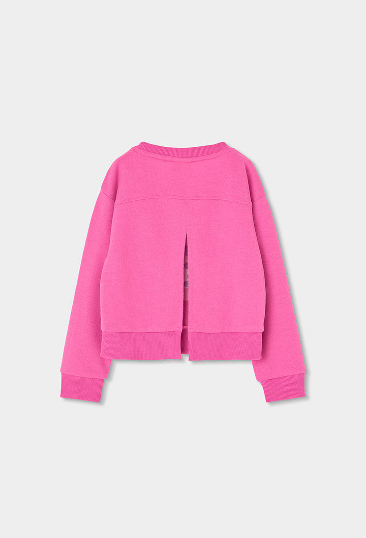 Boboli Girls Long Sleeve Fuchsia Fleece Sweatshirt