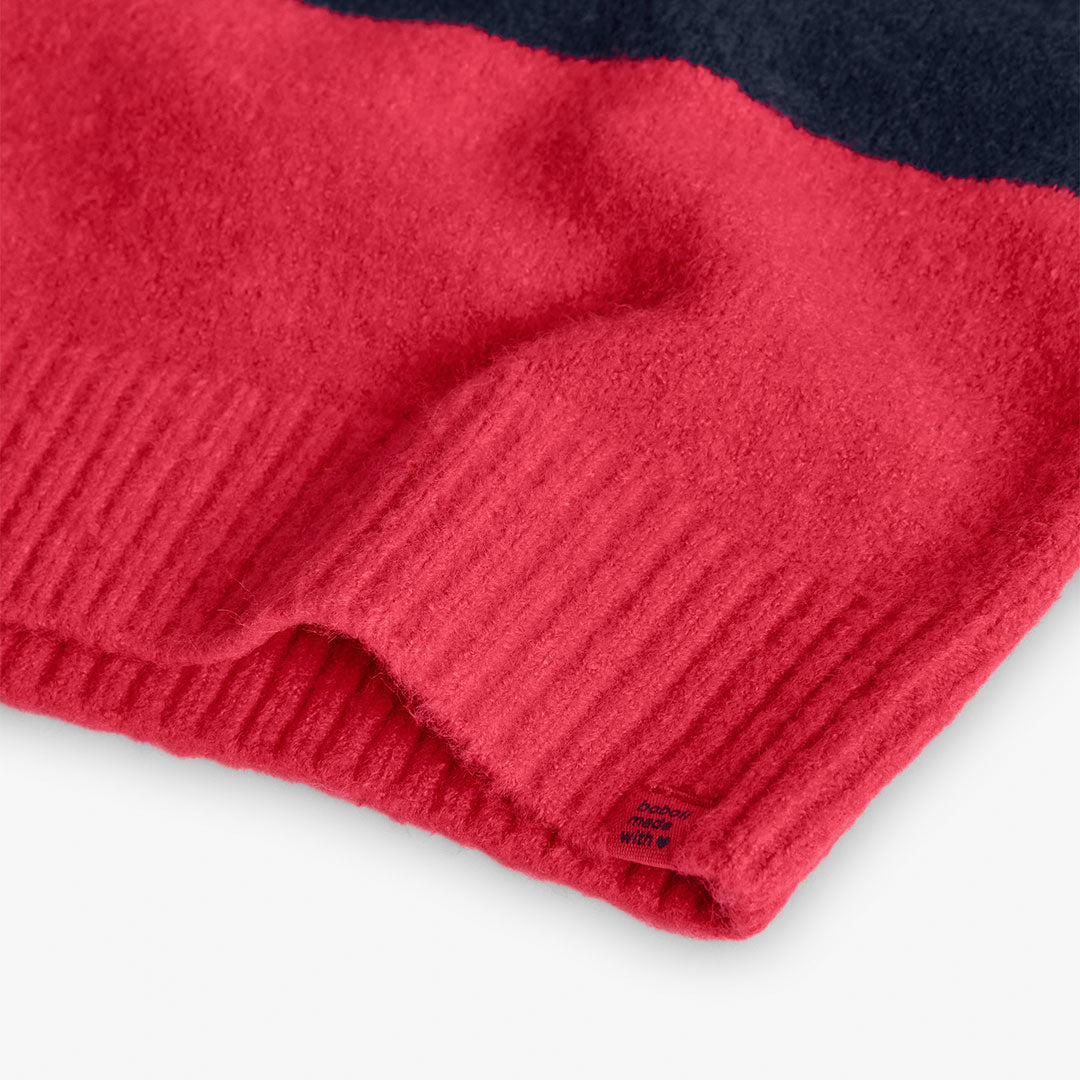 Boboli Girls Knit Colour Block Round Neck Jumper