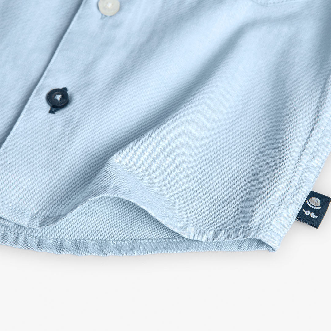 Boboli Boys Oxford Long Sleeves Sky Blue Shirt