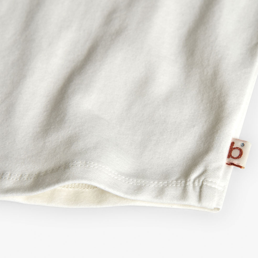 Boboli Girls Off White Long sleeve T-shirt With Gold Heart Detail