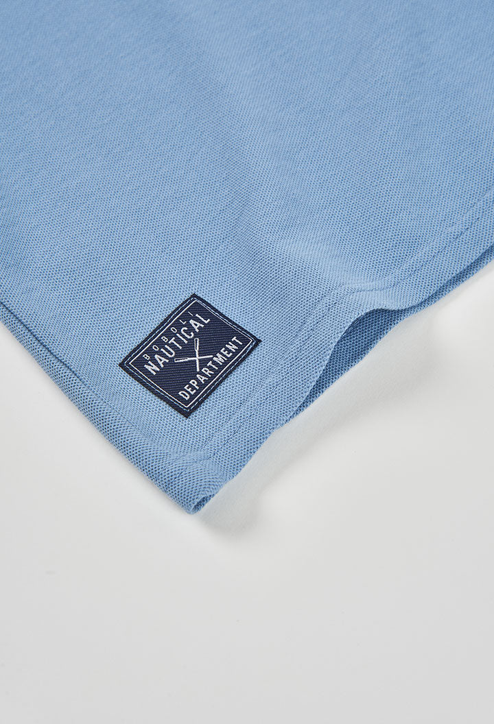Boboli Boys Indigo Blue Short Sleeve Polo Shirt