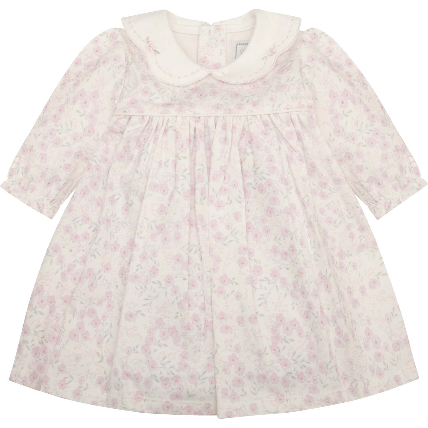 Emile et Rose Baby Girls Pink Floral Print Jersey Dress