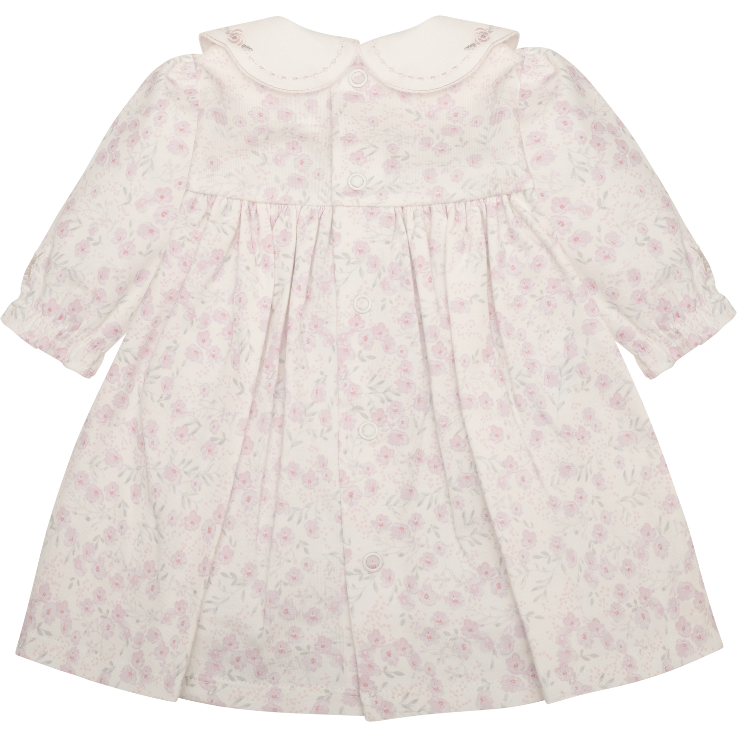 Emile et Rose Baby Girls Pink Floral Print Jersey Dress