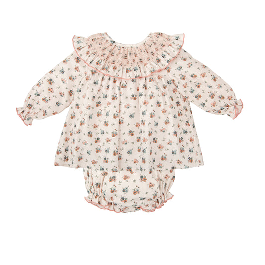 Babidu Baby Girls 100% Cotton Woven Dress and Pants