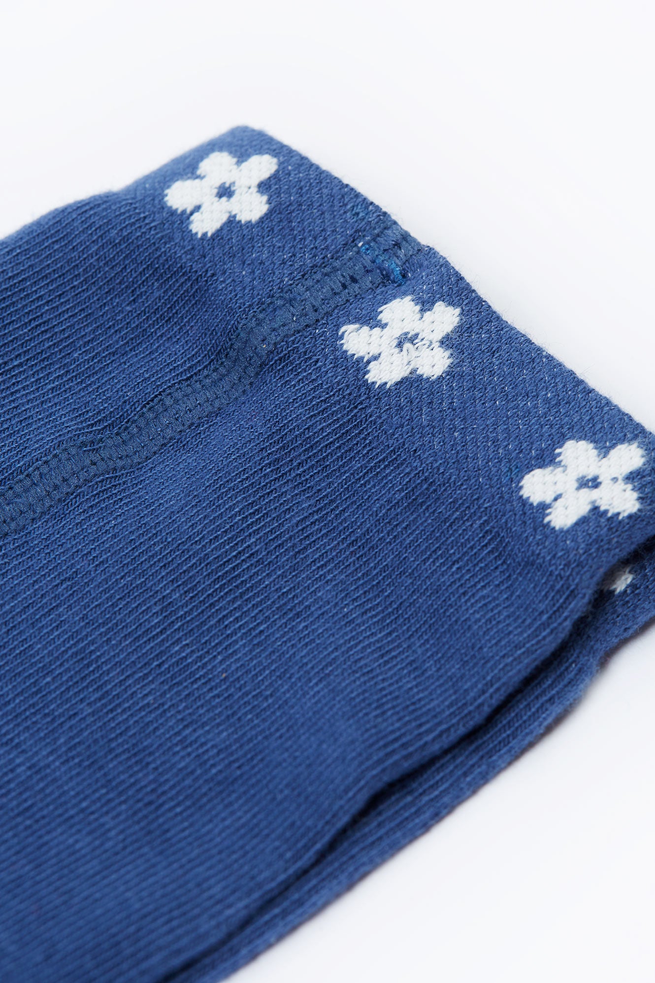 Frugi Girls Navy Flower Tights