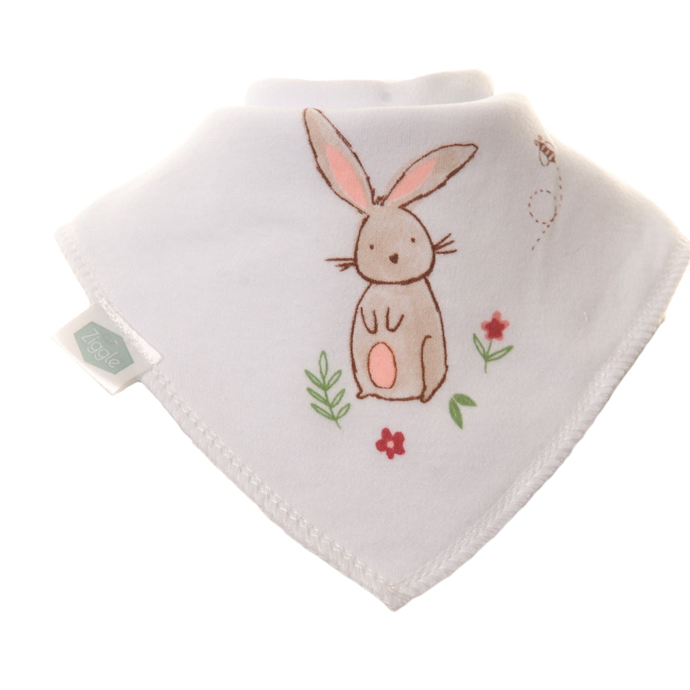 Ziggle Baby Girls Bunnies Bib Set