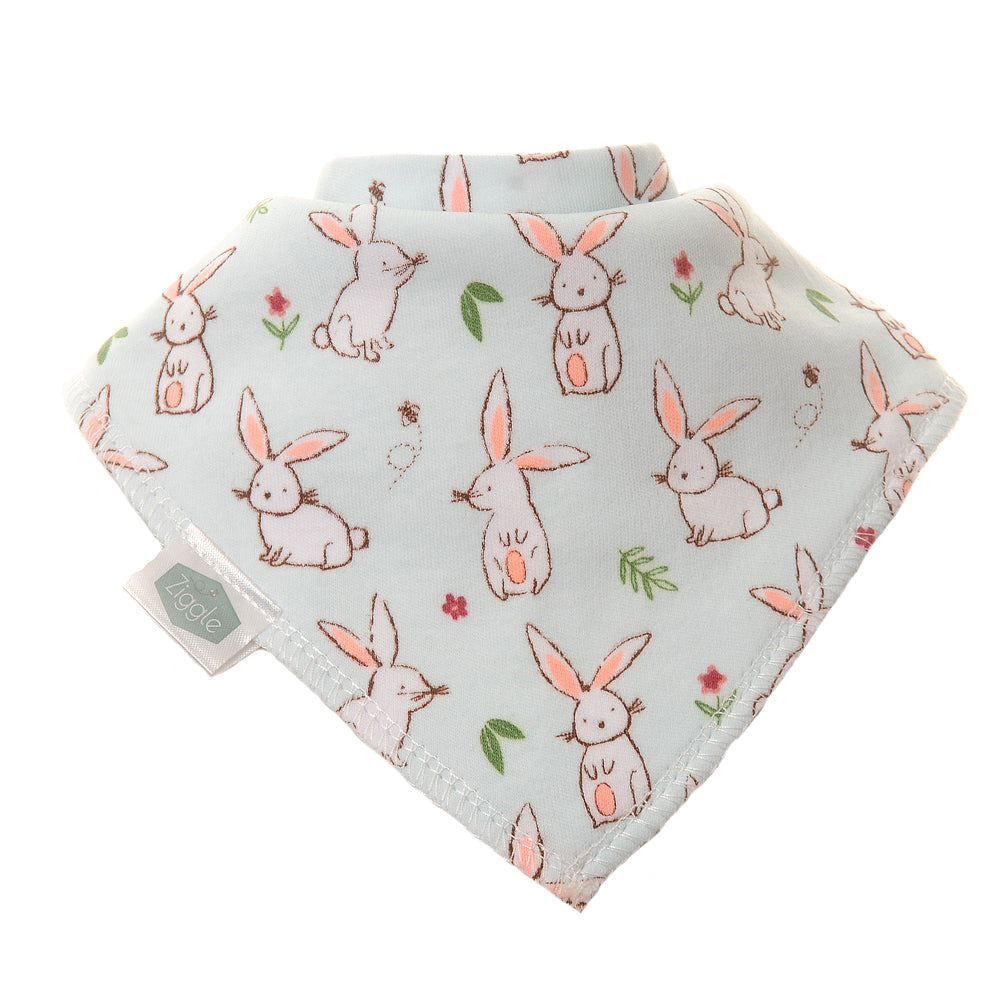 Ziggle Baby Girls Bunnies Bib Set