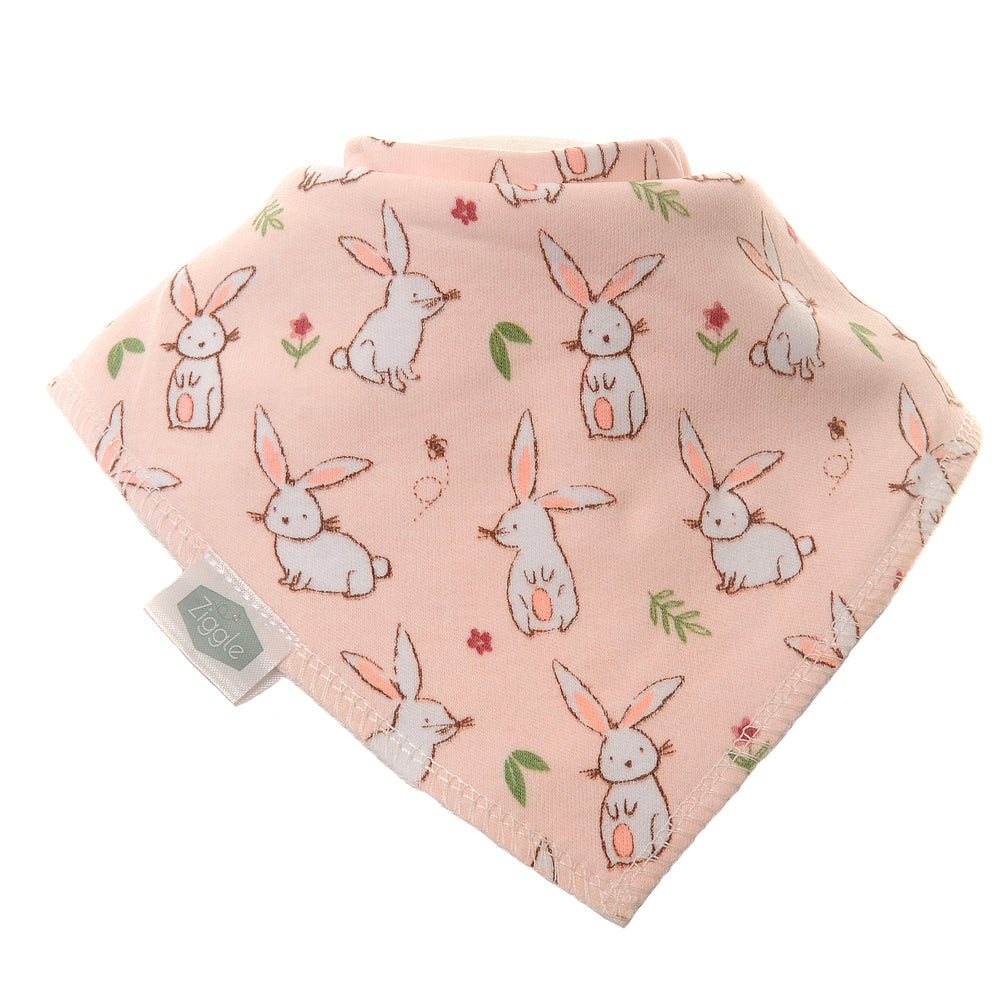 Ziggle Baby Girls Bunnies Bib Set
