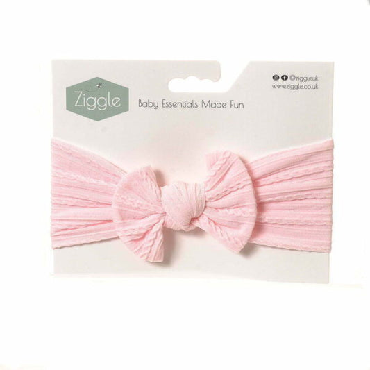 Ziggle Baby Girls Top Bow Headband Heavenly Pink