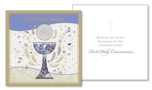 On Your First Holy Communion Chalice Card