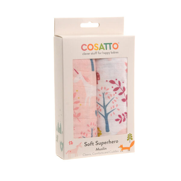 Ziggle Baby Girls Cosatto Unicorn Garden Muslin Duo