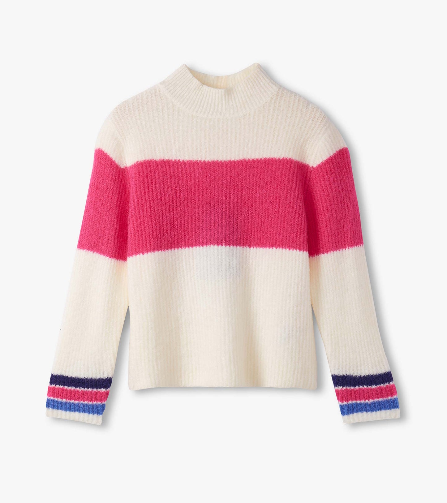 Hatley Girls Colourblock Mock Neck Sweater