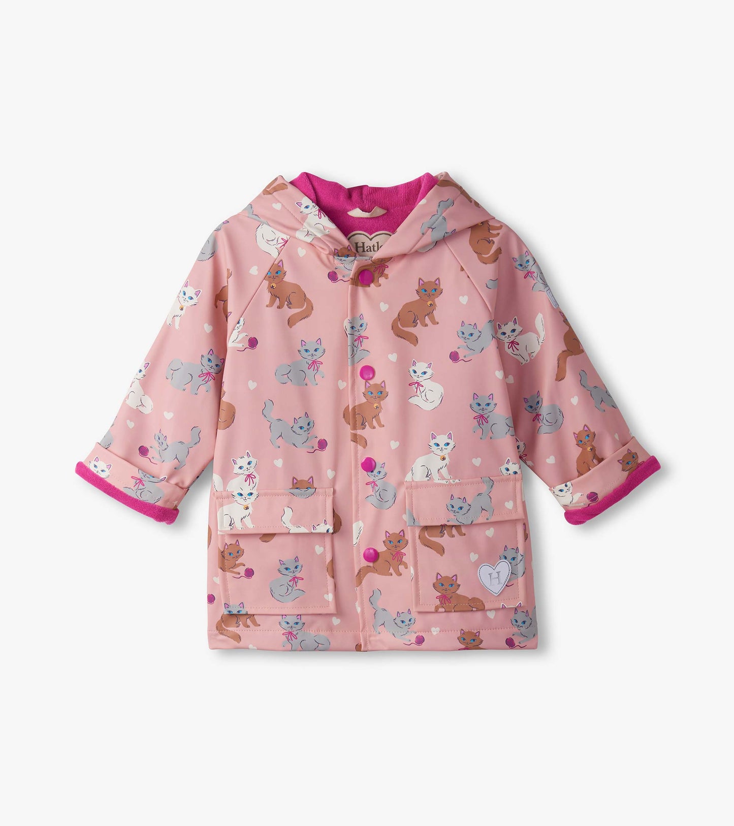 Hatley Baby Girl Little Kitties Snap Raincoat