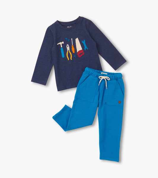 Hatley Boys Tools Tee and Trousers Set