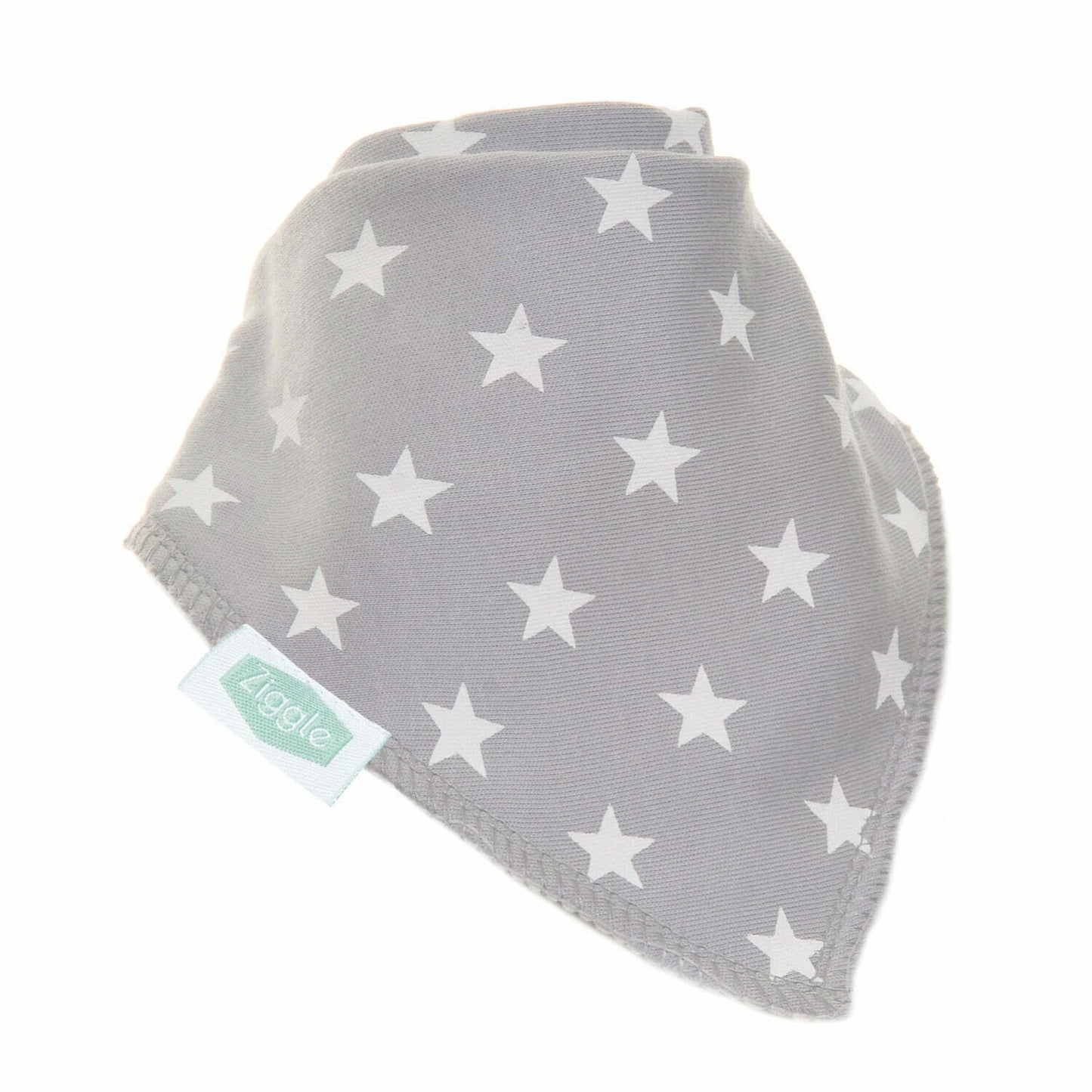Ziggle Baby Boys Grey and White Bib Set