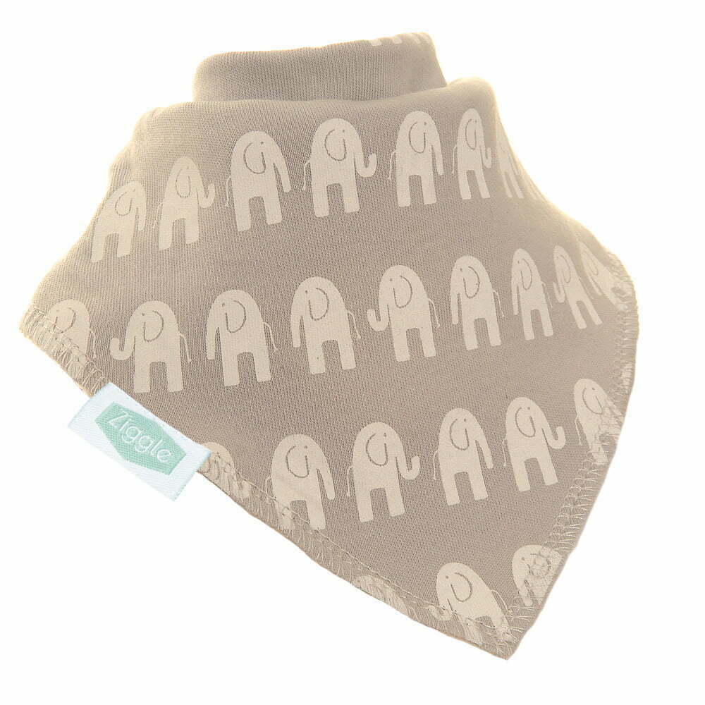Ziggle Baby Boys Grey and White Bib Set