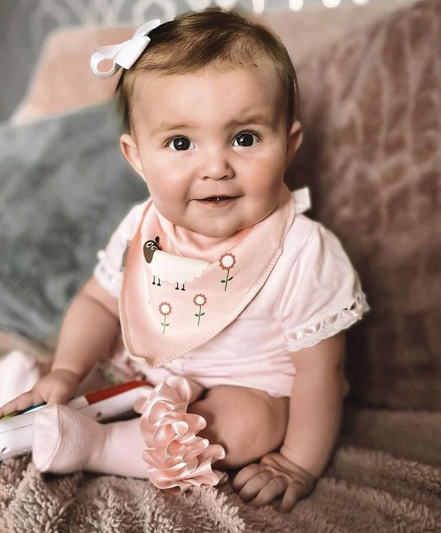 Ziggle Baby Girls Cuddly Pink Bibs Set