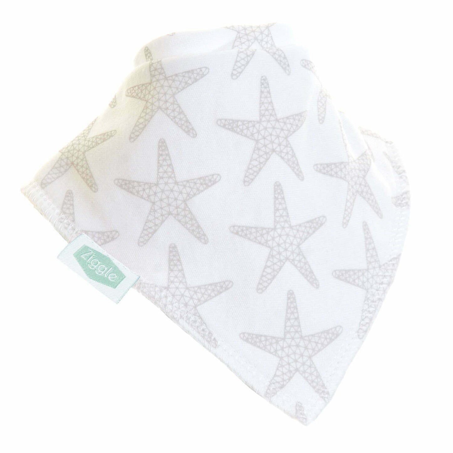 Ziggle Baby Boys Grey and White Bib Set