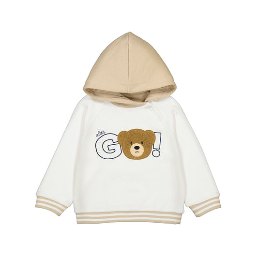 Mayoral Baby Boys Cream Hooded Pullover