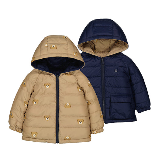 Mayoral Baby Boys Blue Reversible Soft Coat