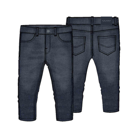 Mayoral Baby Boys Blue/Black Soft Denim Trousers