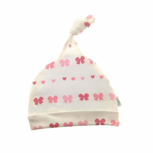 Ziggle Baby Girls Hearts and Bows Cotton Hat
