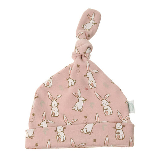 Ziggle Baby Girls Bunnies Pink Cotton Hat