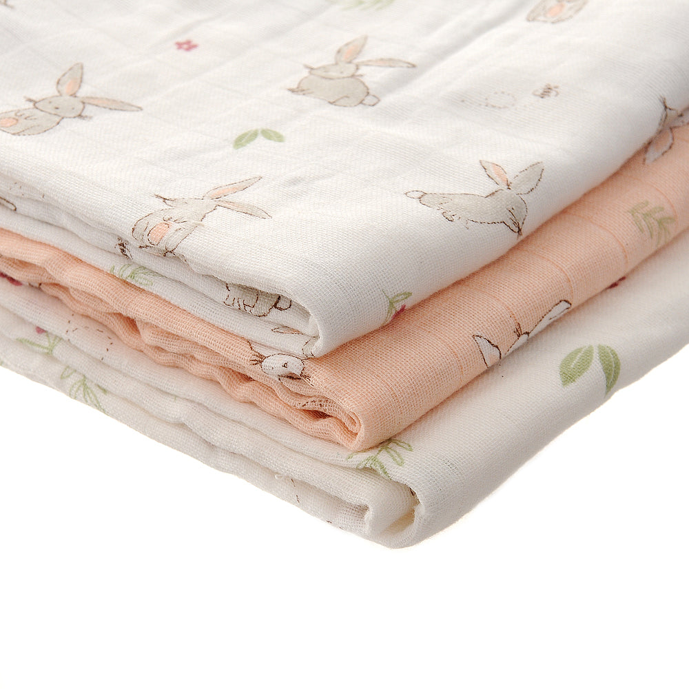 Ziggle Baby Girls Bunnies Muslin Set
