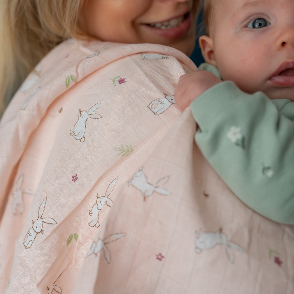 Ziggle Baby Girls Bunnies Muslin Set