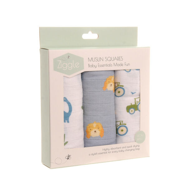 Ziggle Baby Boys Blues Muslins