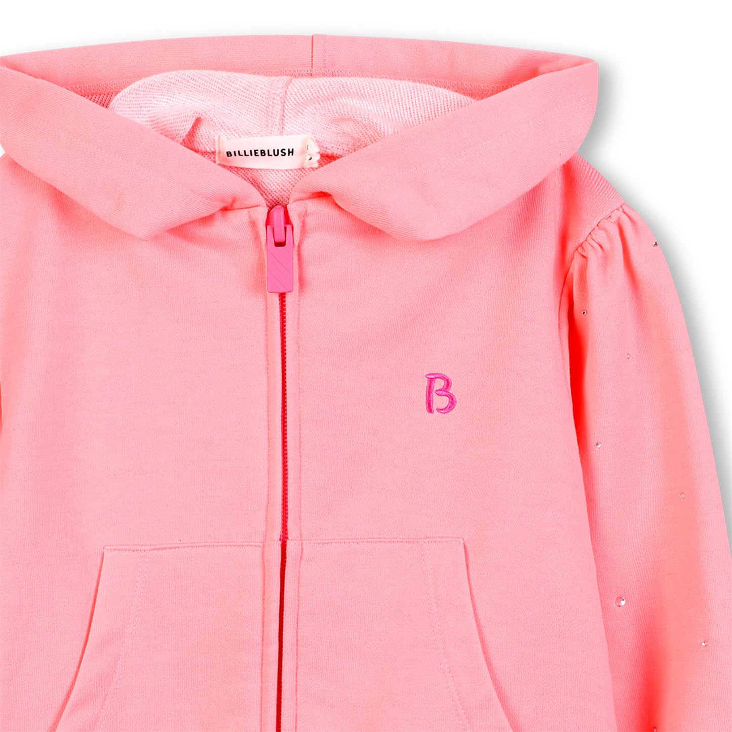 BillieBlush Girls Peach Hooded Sweatshirt
