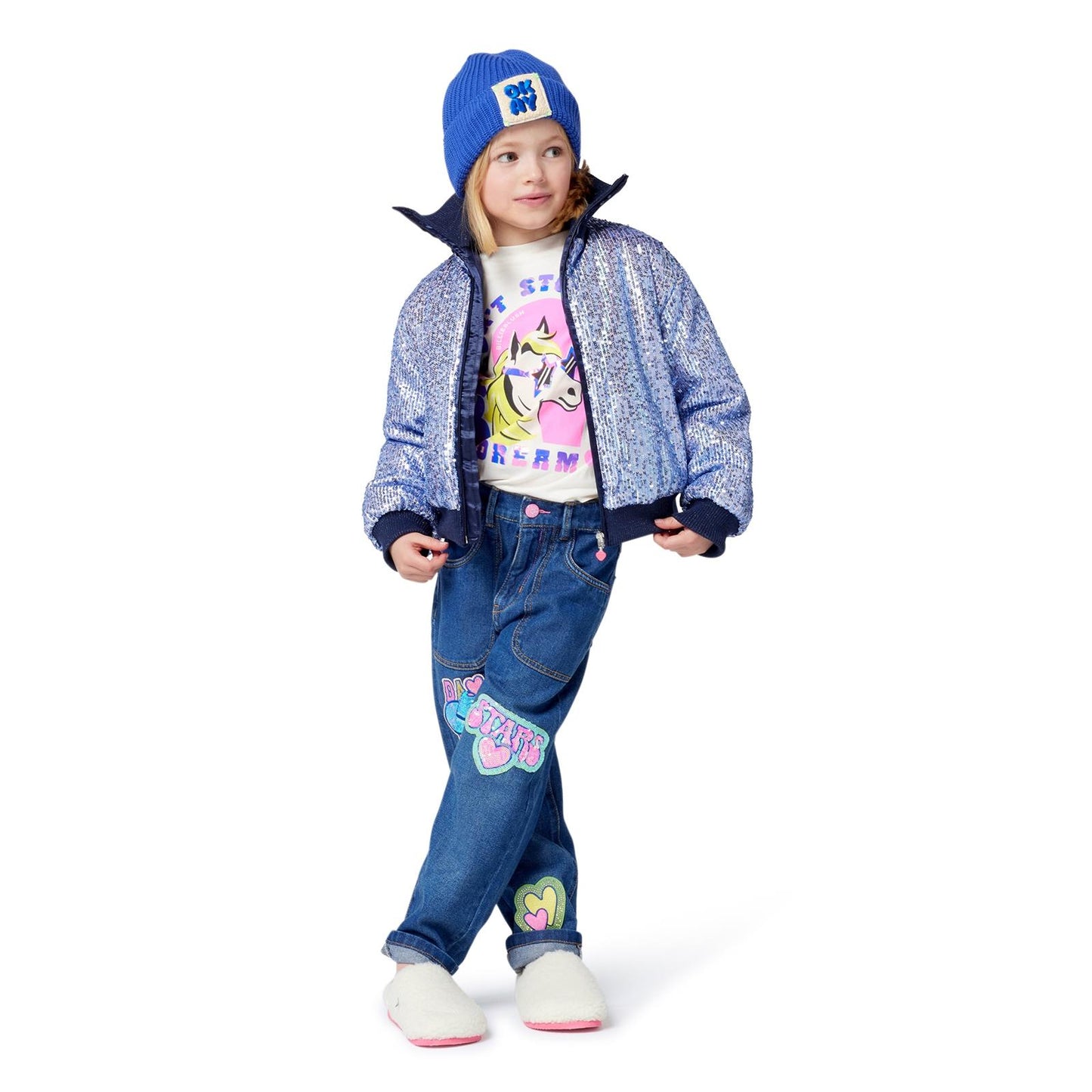 Billieblush Girls Indigo Blue Tight Leg Denim Jeans