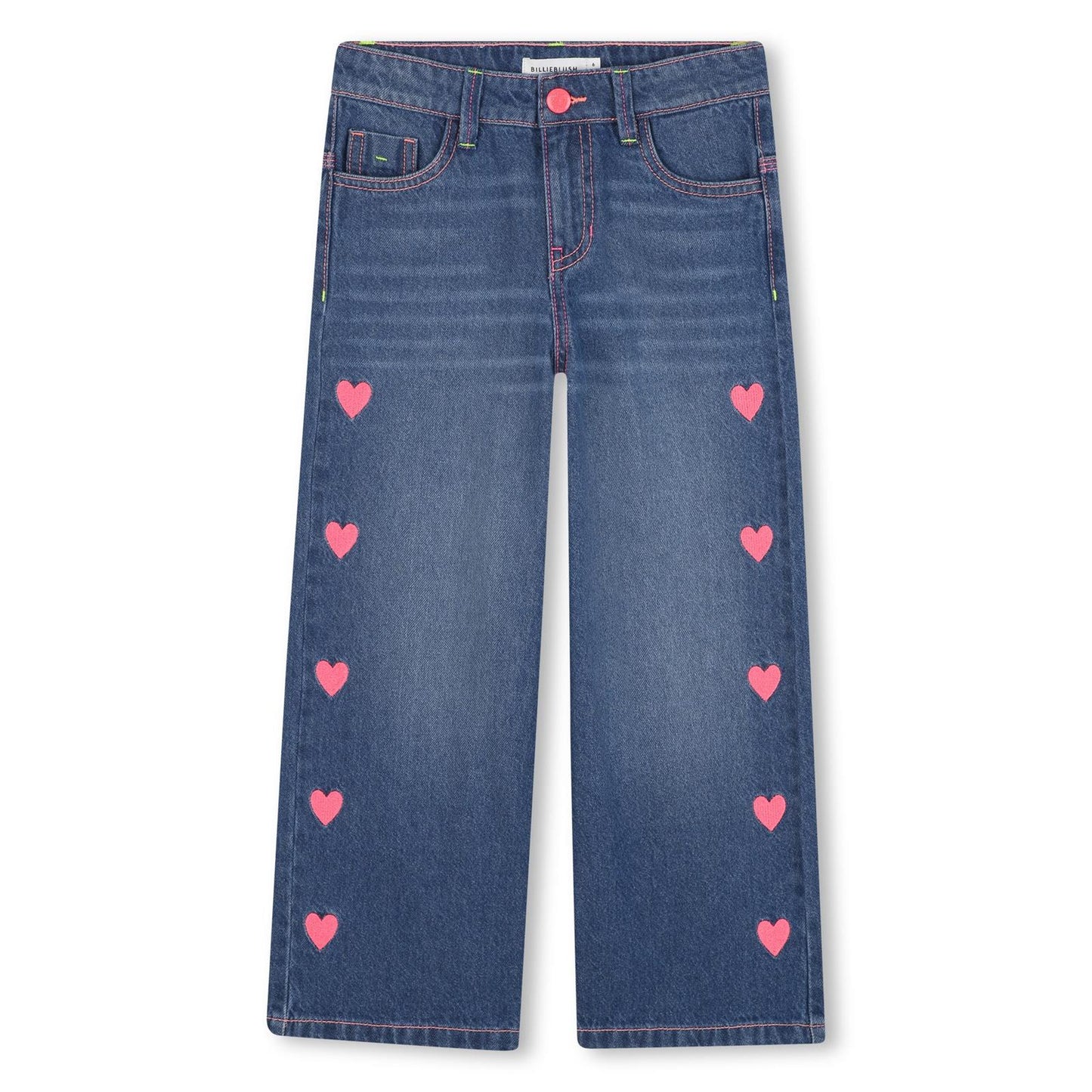 Billieblush Girls Baggy Denim Heart Jeans