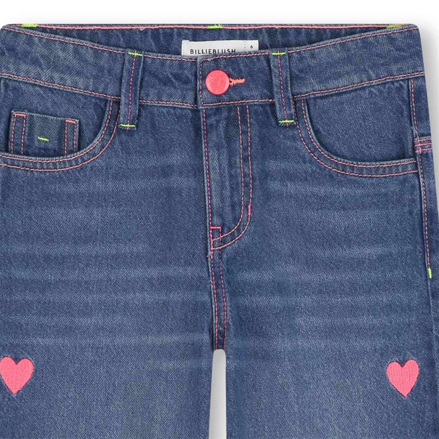 Billieblush Girls Baggy Denim Heart Jeans
